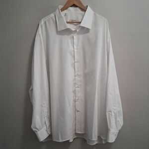 Atelier Munro NWOT Mens White Cotton Button Up Shirt Size 55 / 21.5